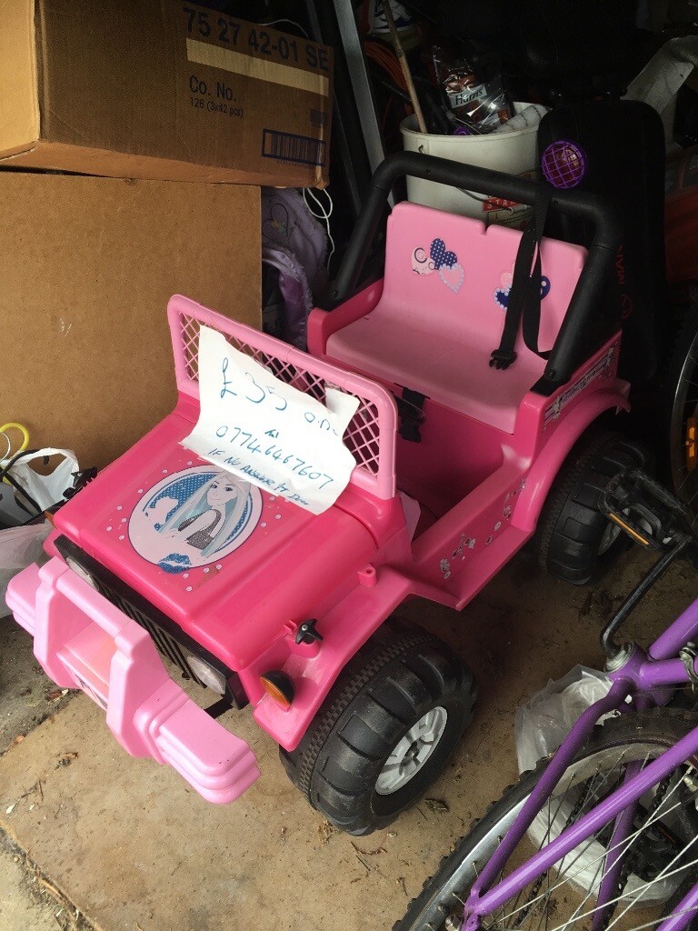 pink jeep electric car